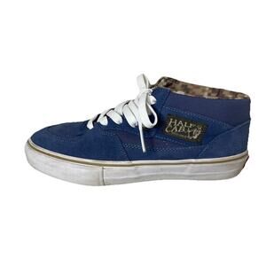 Vans Half Cab Blue Suede Camo Pixelated Lined Skateboard Sneakers Men SZ 7 US
